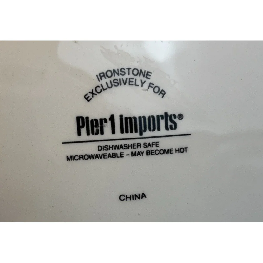 Pier 1 LAZY SUNDAY PUPS Ironstone Plate Autumn NYC Park Poodle Set of 2